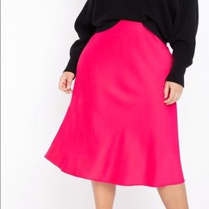 Satin Midi Skirt